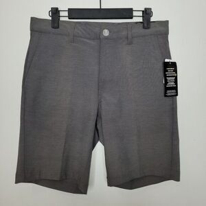 New PGA Tour Course Comfort Golf‎ Shorts Men 30 Gray 9" inseam Chino